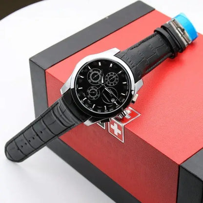 Tissot 1853 Black Silver Leather