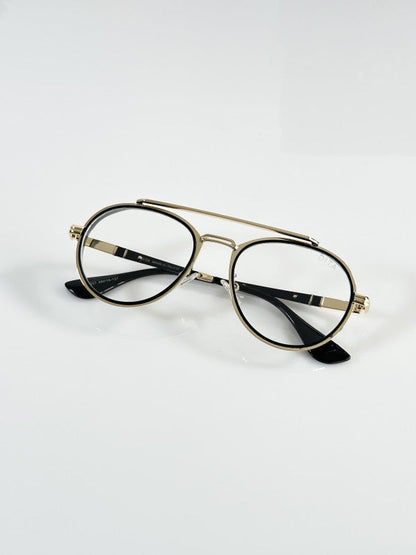 Diita Classic Mercury Gold Clear Sunglasses