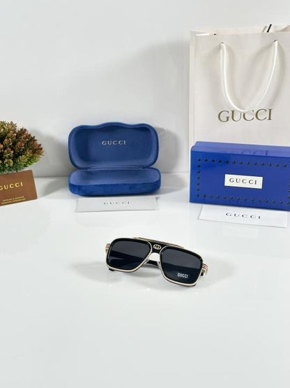 Guccii 1295 Gold/Black (Premium Sunglass)