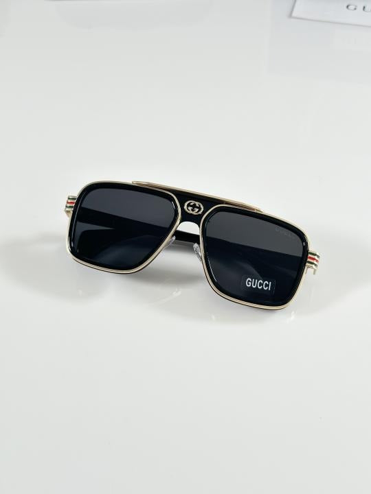 Guccii 1295 Gold/Black (Premium Sunglass)