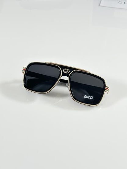 Guccii 1295 Gold/Black (Premium Sunglass)