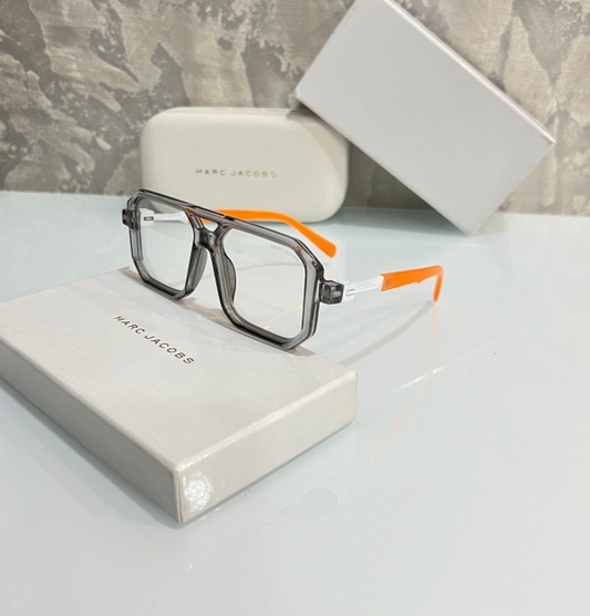 Marcc Jacobss Grey Transparent Luxury Frame 125