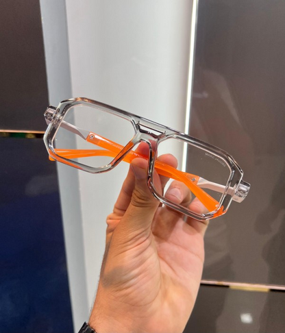 Marcc Jacobss Grey Transparent Luxury Frame 125