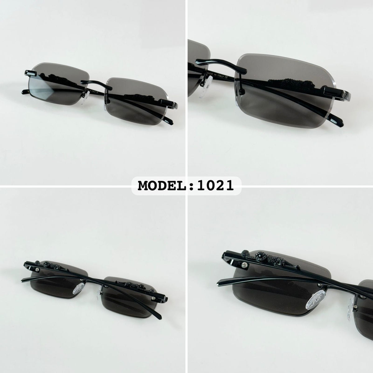 Cartier 1021 Black Metal frameless