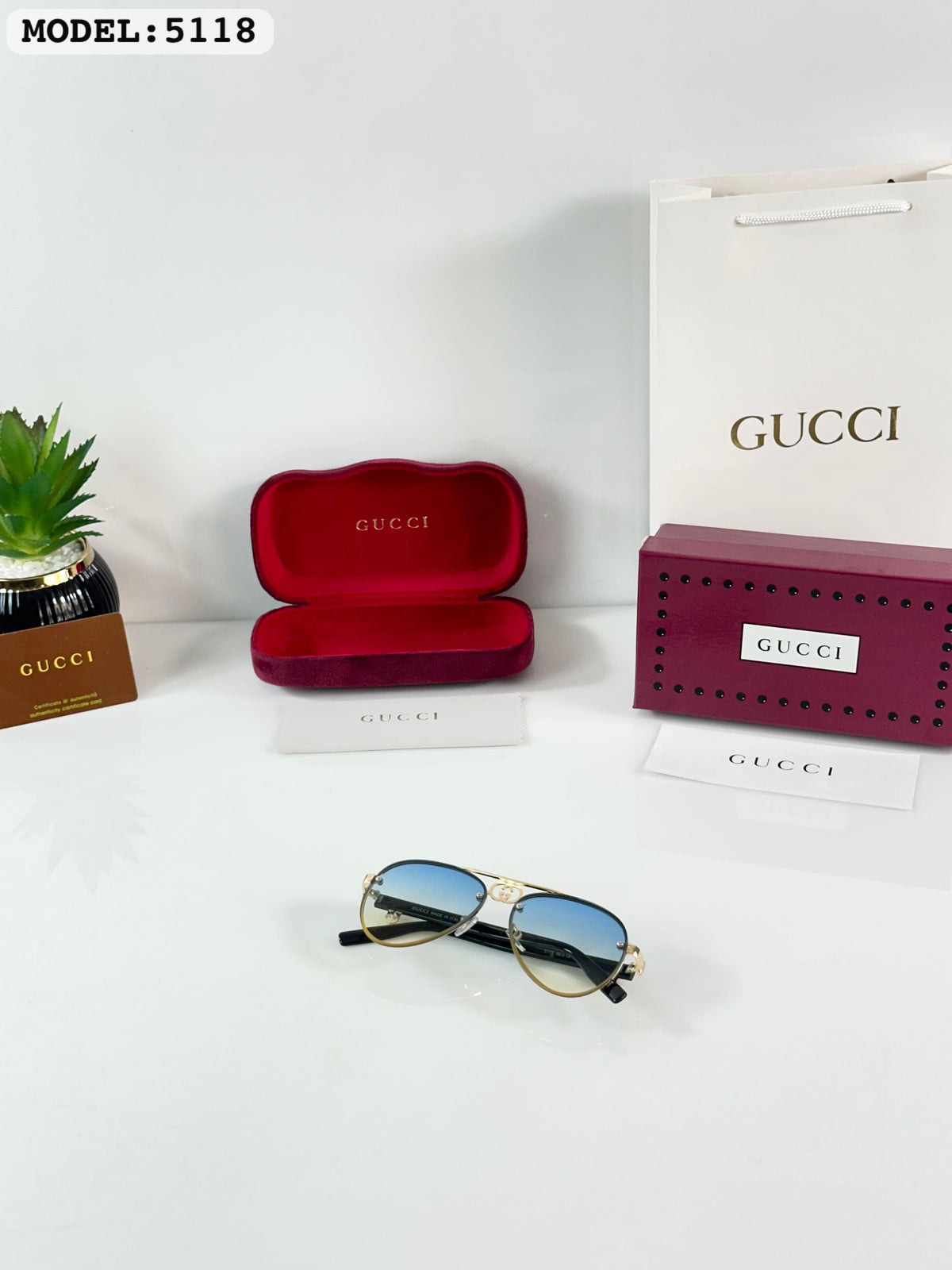 Guccii 5118 Gold/Green