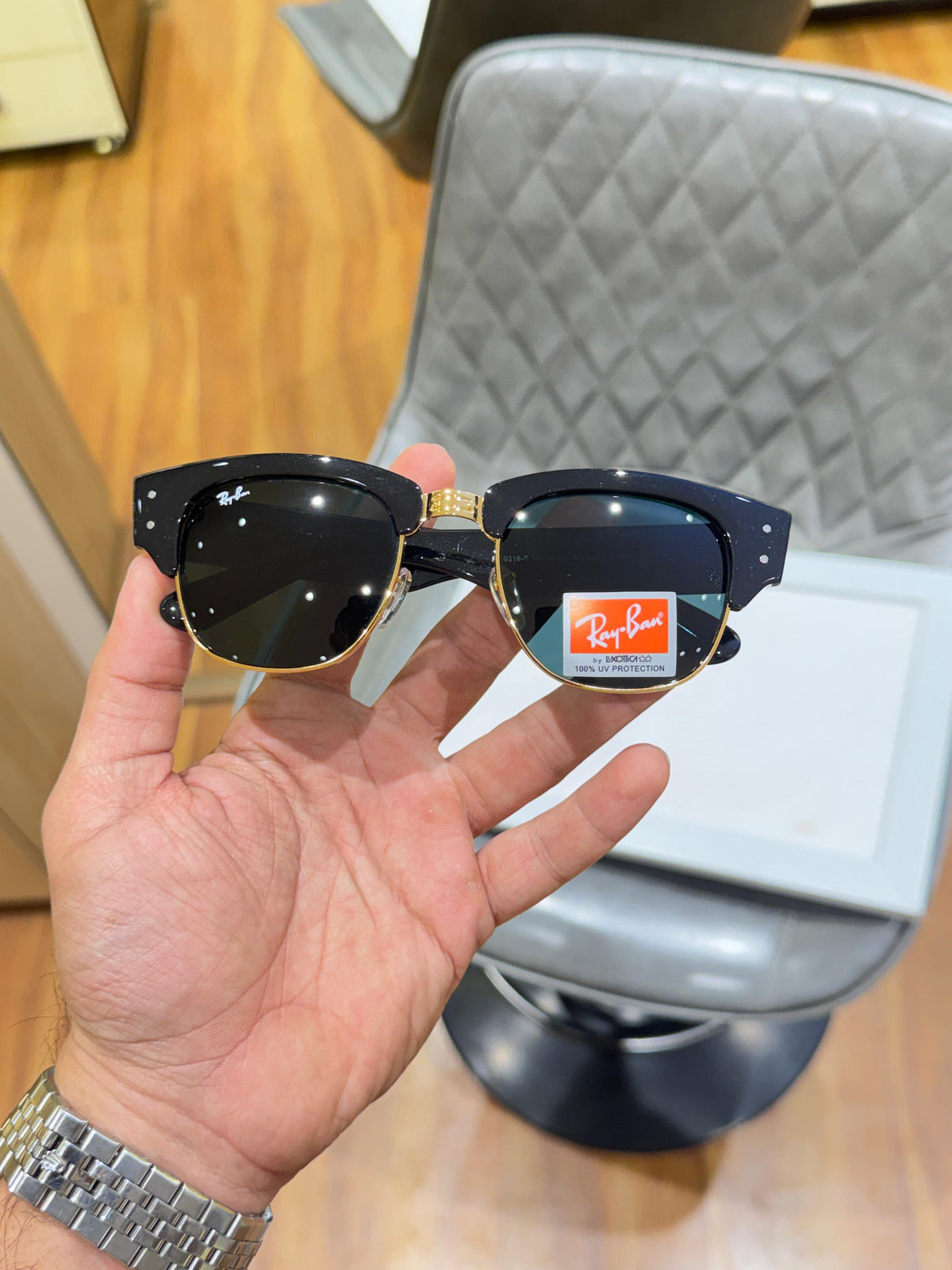 Ray_bann Mega Clubmaster 3106 Black/Gold